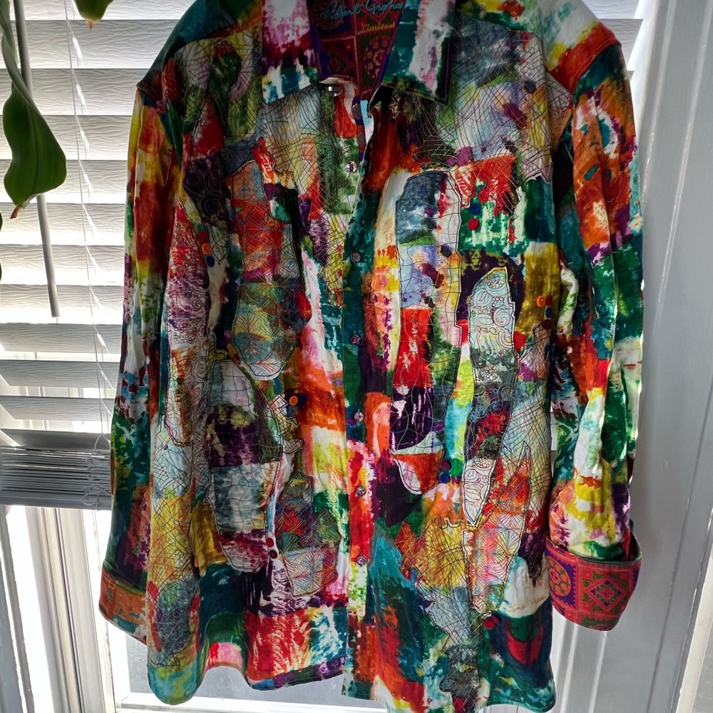 Robert Graham Multicolor Artistic Jacket